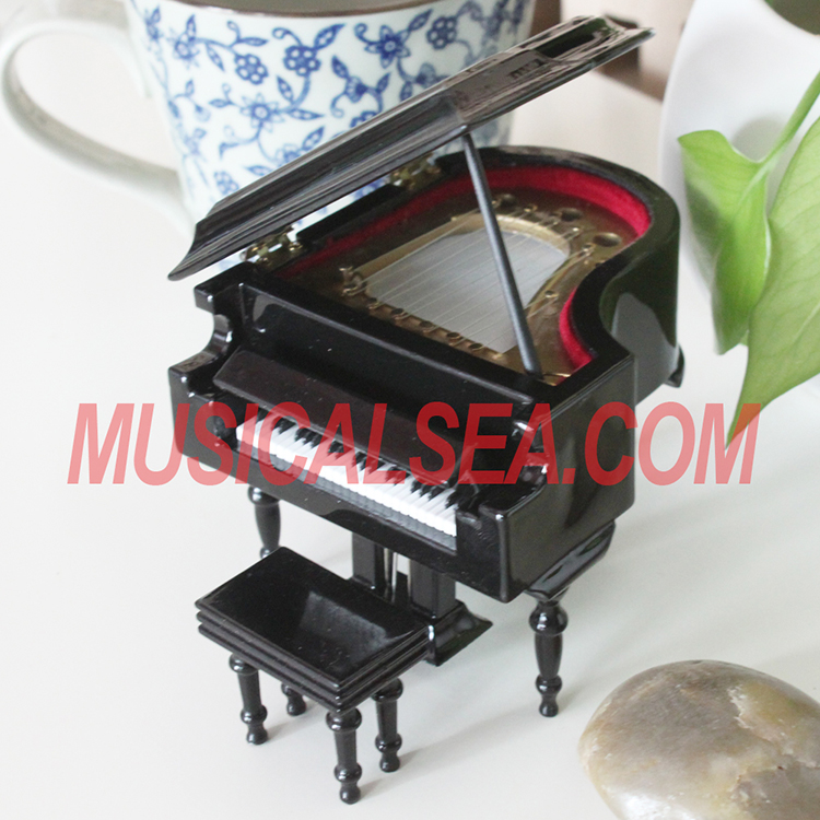 Miniature wooden piano musical instr